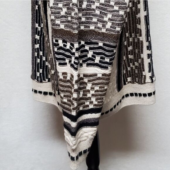 VINTAGE 1980s SW Casuals Barcode Corded Cream Brown Crewneck Knit Sweater 3XLT - Picture 6 of 11